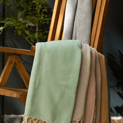 Beach Spa Turkish Hammam Towel Crystal Beige