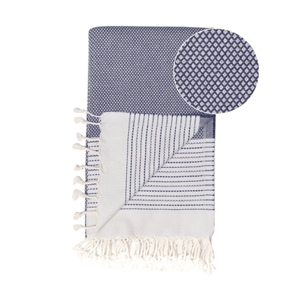 Beach Spa Turkish Hammam Towel Blue/Light Blue